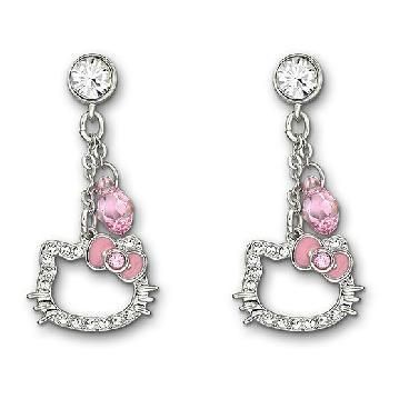 年末年始値下げ】SWAROVSKI スワロフスキー キティーちゃんピアス