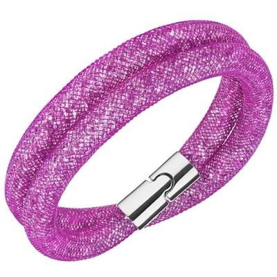 半袖の季節に♪新品★スワロフスキー スターダストパープル ダブル ブレスレット 特別価格】SWAROVSKIスワロフスキー スターダスト ダブル