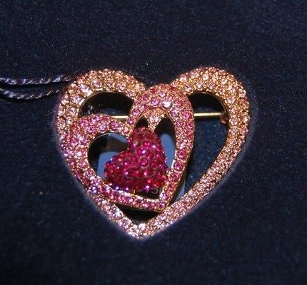 格安販売の スワロフスキー カットクリスタル 置物 Love Heart, Violet