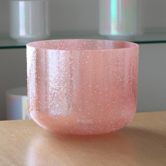 クリスタルボウル G-35 10インチG+35 ローズクォーツ, パラジウム - クリスタルボウル