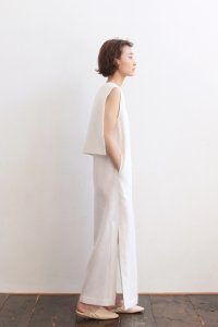 【発売開始】Linen Sailor Collar Dress (white)