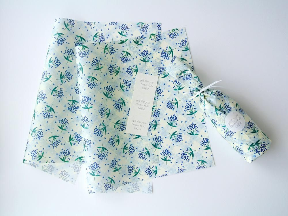 耐油ラッピングペーパー10枚セット 青い実【オフィシャルショップ限定