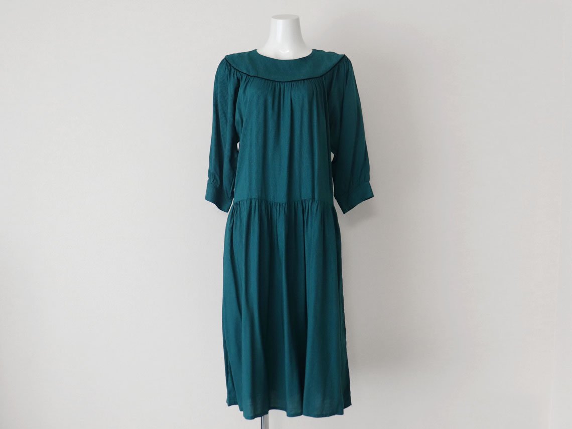 Wallis Green Black line Volume dress - trip vintage