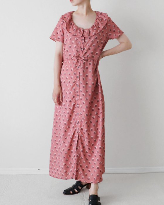 Salmon pink dress - trip vintage