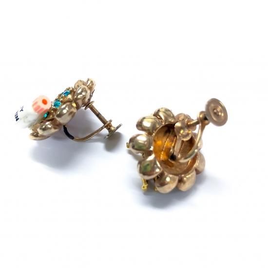 VINTAGE FLOWER GOLD BABYイヤリング