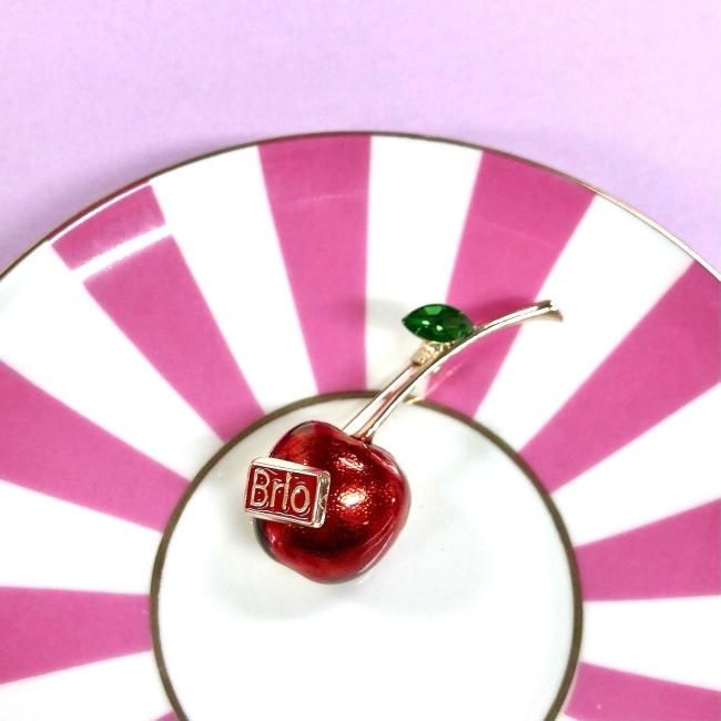 チェリーリング Tiny Motif】K10ダイヤモンドハートチェーンリング（0.03ct