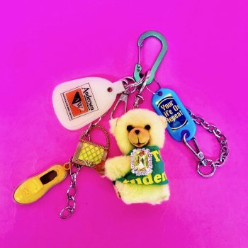 <img class='new_mark_img1' src='https://img.shop-pro.jp/img/new/icons47.gif' style='border:none;display:inline;margin:0px;padding:0px;width:auto;' />VINTAGE JUNK TOY CHARM PASTEL JEWEL BEAR SHOES&BAG