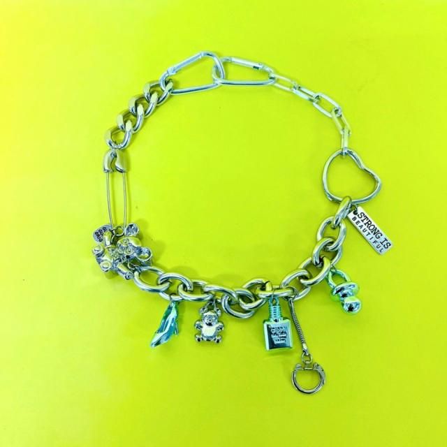 MASH UP WALLET NECKLACE  ICE BLUE  2WAY