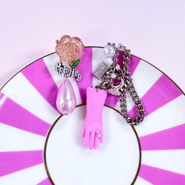 <img class='new_mark_img1' src='https://img.shop-pro.jp/img/new/icons14.gif' style='border:none;display:inline;margin:0px;padding:0px;width:auto;' />PINK ROSERUBBER GLOVES 2WAYԥ