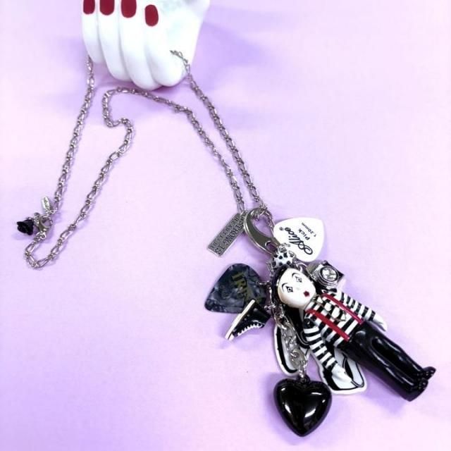 <img class='new_mark_img1' src='https://img.shop-pro.jp/img/new/icons14.gif' style='border:none;display:inline;margin:0px;padding:0px;width:auto;' />BLACK&WHITE CLOWN CHARM  NECKLACE 2WAY