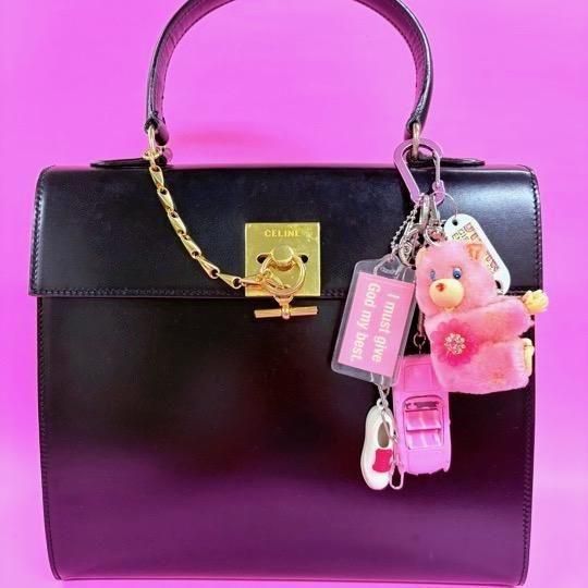 アンティーク ピンクベア VINTAGE JUNK TOY CHARM PINK BEAR×CAR