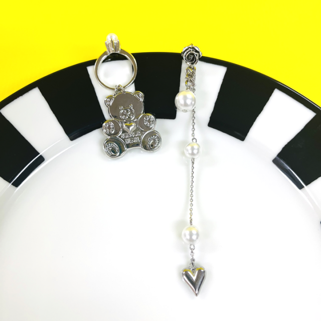 SILVER RING&BEARROSE PEARL 2WAY ԥ