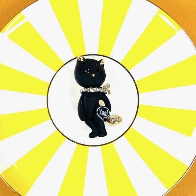 <img class='new_mark_img1' src='https://img.shop-pro.jp/img/new/icons14.gif' style='border:none;display:inline;margin:0px;padding:0px;width:auto;' />Stand up!  Black cat Brooch