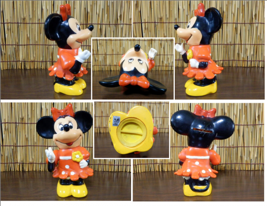 東京ディズニーランド ソフビ貯金箱（ミニーマウス） - 「宝の森」昭和レトロ雑貨、フィギュア、玩具のリサイクル