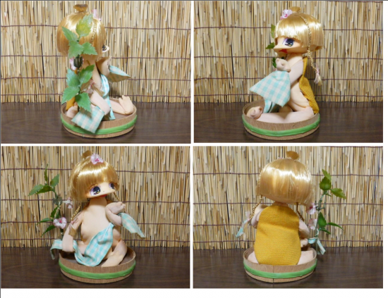 カッパ 河童 ポーズ人形(行水)23cm - 「宝の森」昭和 カッパ 河童 ポーズ人形(行水)23cm - 「宝の森」昭和