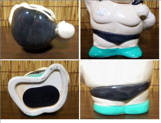 陶器製 長州力風 貯金箱 - 「宝の森」昭和レトロ雑貨 陶器製 長州力風 貯金箱 - 「宝の森」昭和レトロ雑貨