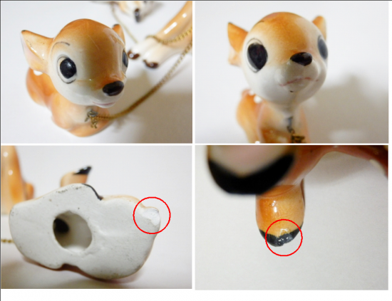 ディズニー 親子バンビ 陶器製置物 - 「宝の森」昭和レトロ雑貨 ディズニー 親子バンビ 陶器製置物 - 「宝の森」昭和レトロ雑貨