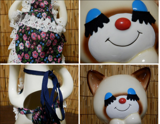 KOTOBUKI 陶器製 猫置物(靴ベラ立て) - 「宝の森 KOTOBUKI 陶器製 猫置物(靴ベラ立て) - 「宝の森