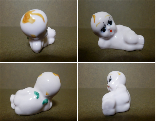 陶器製 キューピー人形 2.8cm - 「宝の森」昭和レトロ雑貨 陶器製 キューピー人形 2.8cm - 「宝の森」昭和レトロ雑貨