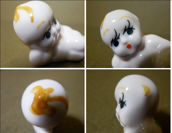 陶器製 キューピー人形 2.8cm - 「宝の森」昭和レトロ雑貨 陶器製 キューピー人形 2.8cm - 「宝の森」昭和レトロ雑貨