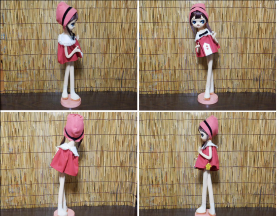 さくら人形 ポーズ人形（赤ワンピ） - 「宝の森」昭和レトロ雑貨、フィギュア、玩具のリサイクル