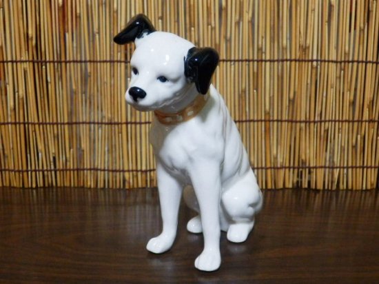 陶器製 ビクター犬ニッパー 置物 １４ｃｍ - 「宝の森」昭和レトロ雑貨、フィギュア、玩具のリサイクル