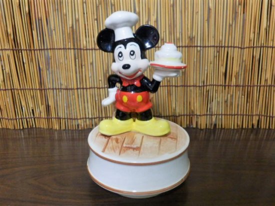 陶器製 ミッキーマウス オルゴール - 「宝の森」昭和レトロ雑貨 