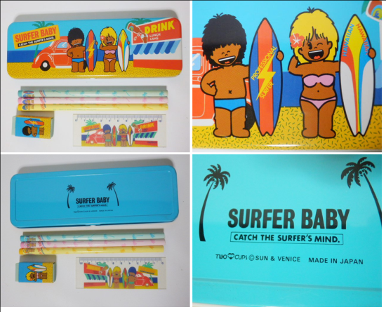 SURFER BABY 缶ペンケース＆文具セット - 「宝の森