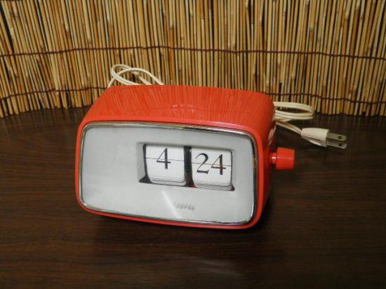 ＣＯＰＡＬ パタパタ時計 （オレンジ） - 昭和レトロ、レトロ雑貨 