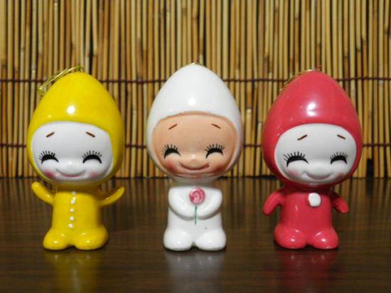 内藤ルネ 陶器人形 （小人３体セット） - 昭和レトロ、レトロ雑貨 