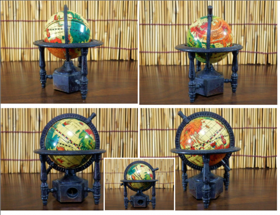 地球儀型 ミニチュア鉛筆削り - 「宝の森」昭和レトロ雑貨、フィギュア、玩具のリサイクル