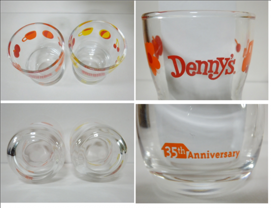 デニーズ ３５周年記念 プチペアグラス ２個セット - 「宝の森」昭和レトロ雑貨、フィギュア、玩具のリサイクル
