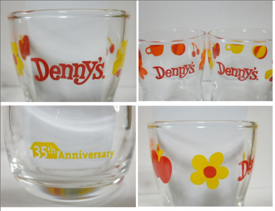 デニーズ ３５周年記念 プチペアグラス ２個セット - 「宝の森」昭和レトロ雑貨、フィギュア、玩具のリサイクル