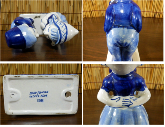 陶器製 ペア キス人形 置物（オランダ） - 「宝の森」昭和レトロ雑貨、フィギュア、玩具のリサイクル