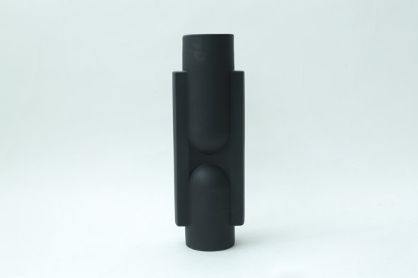 KALA (coal slender ceramic vase) / by order