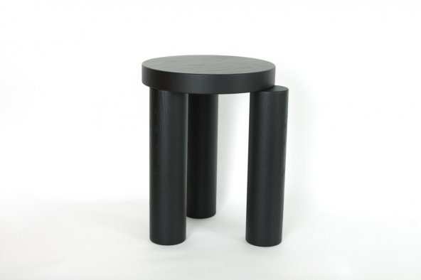 Offset stool (black)