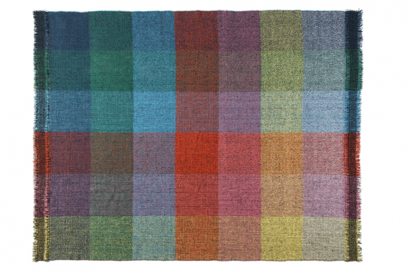 Dark Squares throw