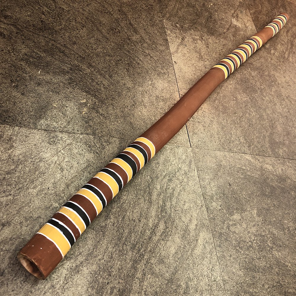 世界最古の管楽器 ディジュリドゥ 120cm カメ柄 民族楽器 アボリジニ 