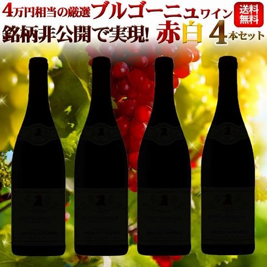 銘柄非公開で実現！4万円相当の厳選ブルゴーニュワイン 赤2種 4