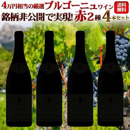 銘柄非公開で実現！4万円相当の厳選ブルゴーニュワイン 赤2種 4