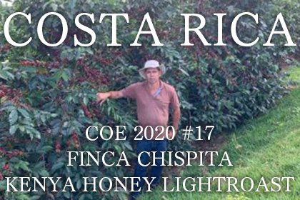 COSTA RICA COE 2020 #17 / FINCA CHISPITA KENYA HONEY LIGHTROAST（コスタリカ COE 2020 17位 チスピタ農園 ケニア種 ハニー 浅煎）