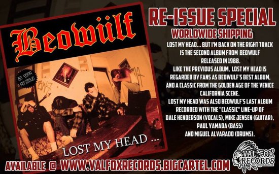 BEOWULF - Lost My Head CDR - RECORD BOY