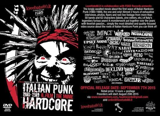 ITALIAN PUNK / HARDCORE 1980-1989 THE MOVIE / IL FILM DVD - RECORD BOY