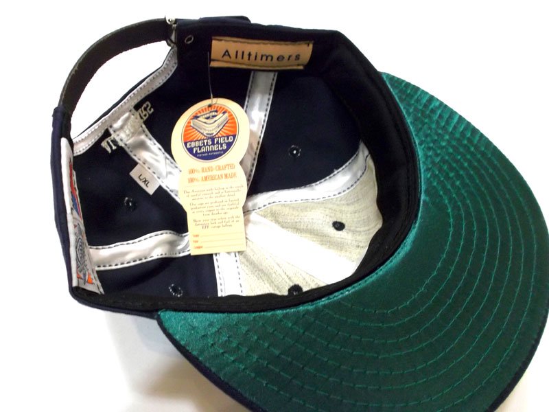 ALLTIMERS EBBETS FIELD PEACH HAT (NAVY) - OLLI KUMAMOTO