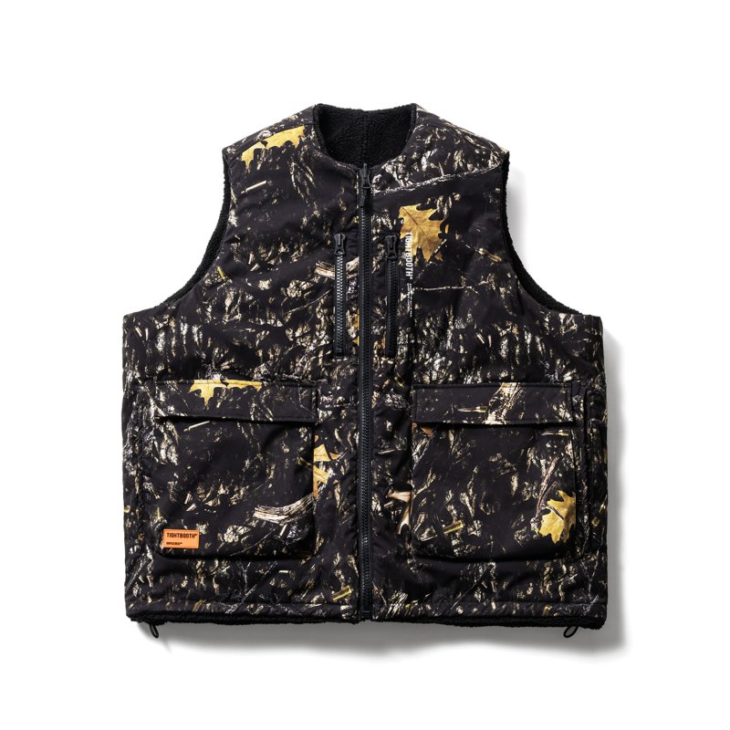 TIGHTBOOTH TBPR / CAMO REVERSIBLE VEST Lカモ柄のリバーシブルベスト ...