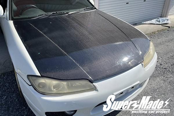 Ｓ１５用 純正形状カーボンボンネット- Super Made(スーパーメイド)｜エアロ販売・板金塗装・チューニング