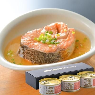 常温）海峡サーモン水煮（缶詰）6缶セット - 青森の北彩屋○津軽海峡
