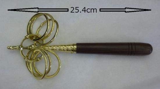 錫杖　MA257 真鍮錫杖 2尺用 8Φ 黄銅製金色 地蔵尊用錫杖 黒崎金属工芸製作所