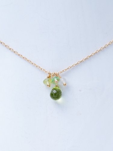 ラスト１点】K18 birthdaystone necklace ～8月 ペリドット～ - Ame