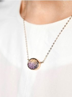 【１点物】K10 carving stone necklace（アメトリン）
